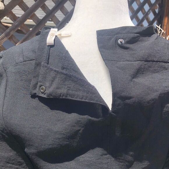 Maje Black Cotton Blend Wrap w/ Belt Mini Dress - Picture 13 of 16